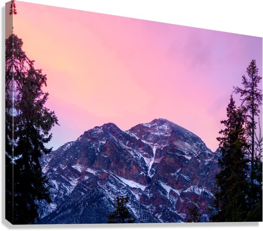 Pyramid Mountain in Twilight  Canvas Print