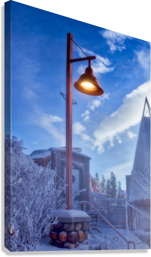 Frosty Lamp Post  Canvas Print