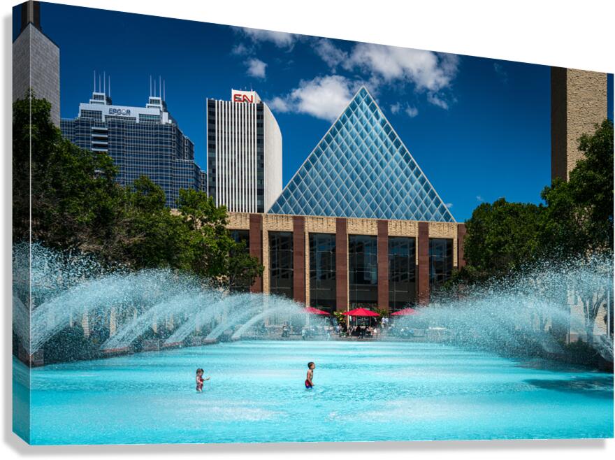 Summer Splash Downtown Edmonton  Canvas Print