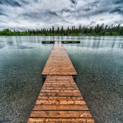 Gloomy Rainy Day on Norbury Lake